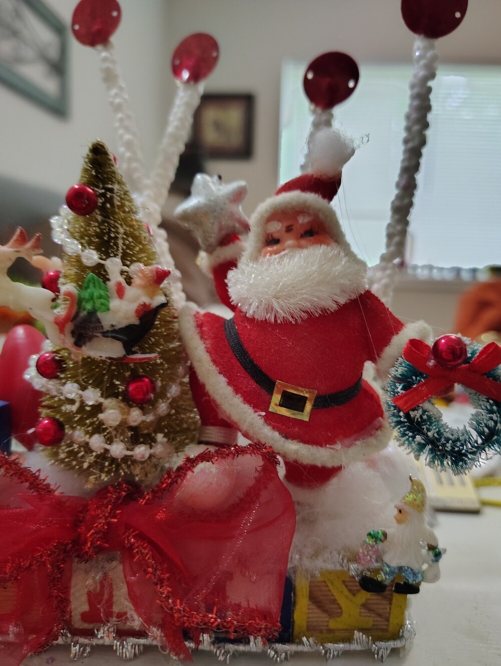 Festive Red Santa Holiday "JOLLY" Christmas Assemblige